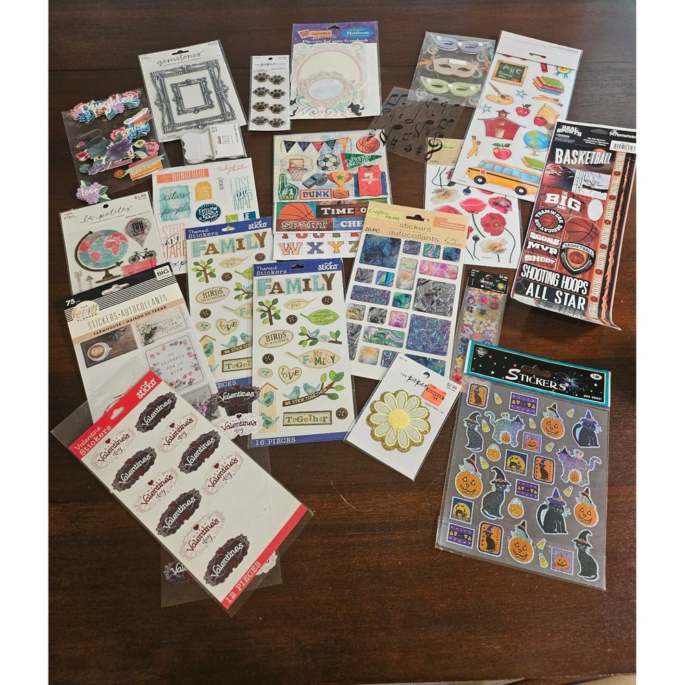 Sticko The Paper Studio Scrapbook Sticker Lot Unisex OS Multicolor Craft Supply